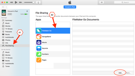 iPad | iTunes Add File